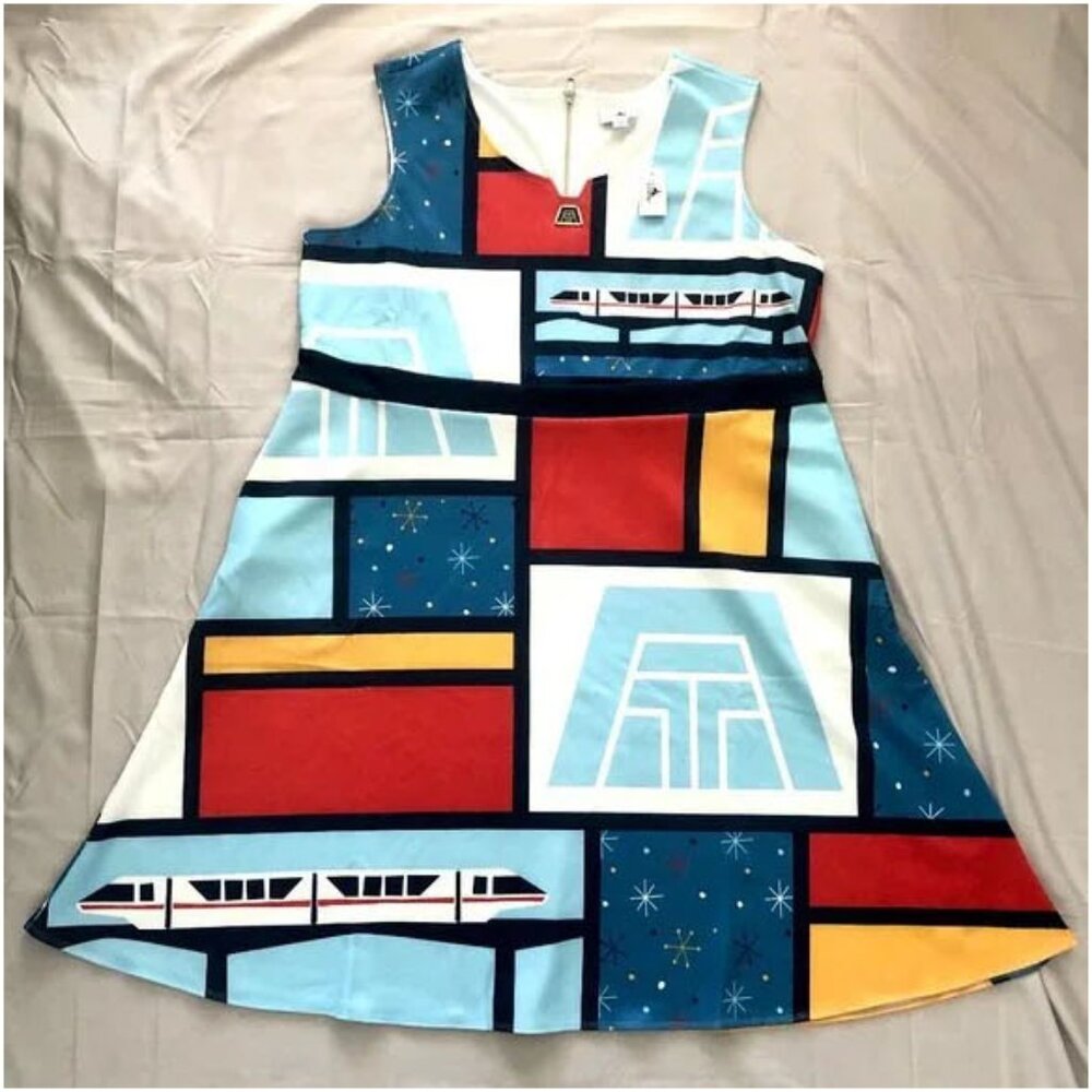Walt Disney World 50th Anniversary Contemporary Resort Monorail Dress, SZ L, NEW - Picture 3 of 3